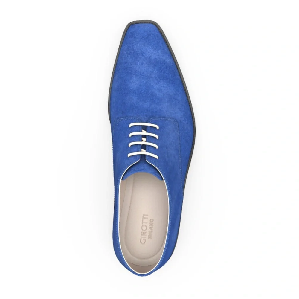 Girotti Derby Royal Blue Suede Shoes